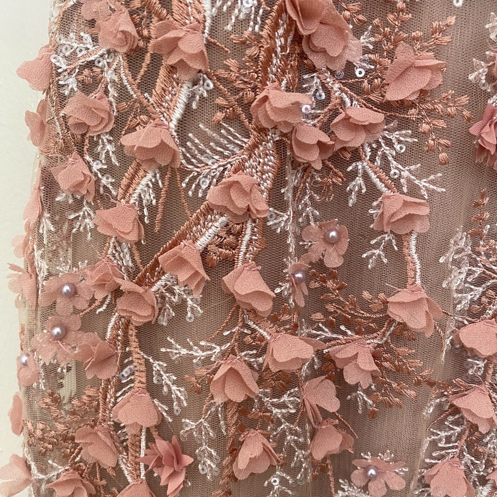 Pink Floral Wedding Gown from René the Label (Size 10) - Picture 8 of 15